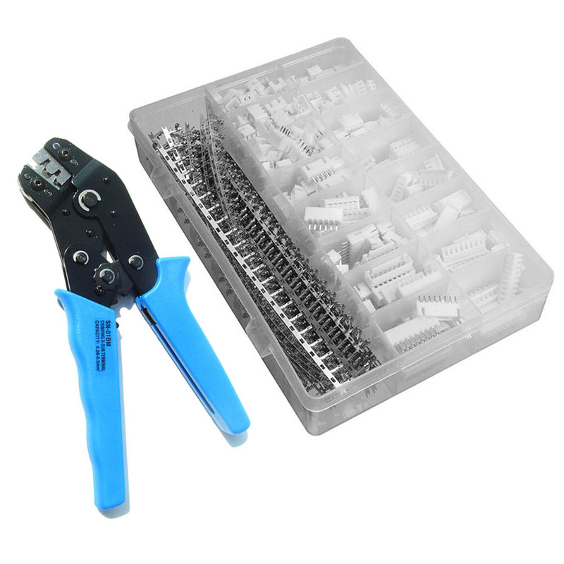 900pcs JSTXH 2.54mm Connectors Assortment Kit Crimping Tool Crimper