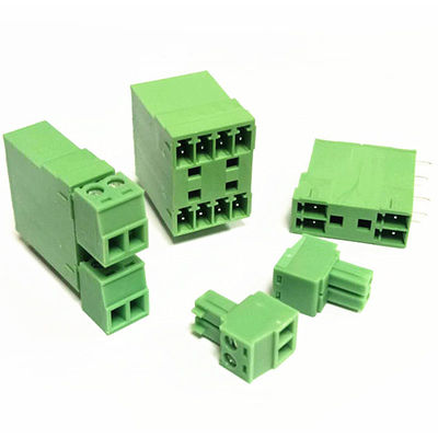 3.81mm Pitch Dual Row PCB Pluggable Screw Terminal Blocks Plug + Angle Pin Header