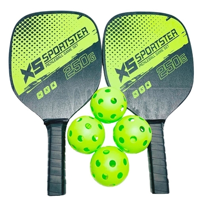 Pickleball Paddle Racket Set With Portable Carry Bag Wooden Racquet for For Adults Child