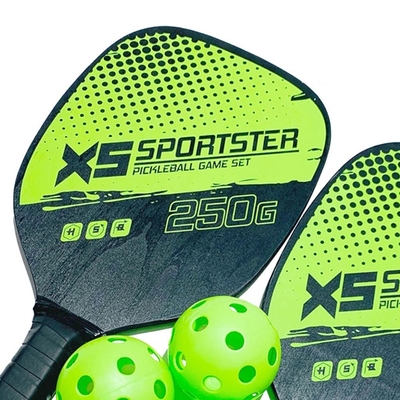 Pickleball Paddle Racket Set With Portable Carry Bag Wooden Racquet for For Adults Child