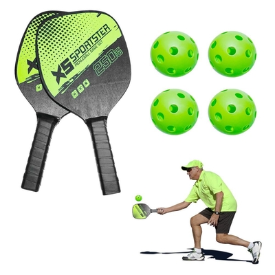 Pickleball Paddle Racket Set With Portable Carry Bag Wooden Racquet for For Adults Child
