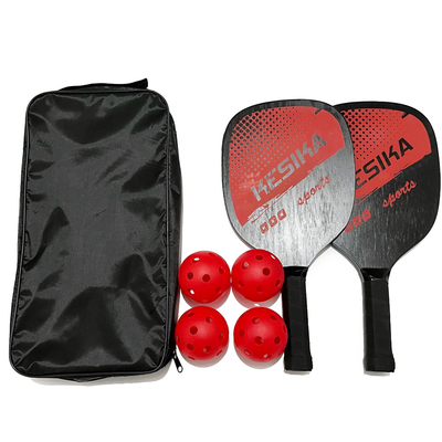 Pickleball Paddle Racket Set With Portable Carry Bag Wooden Racquet for For Adults Child