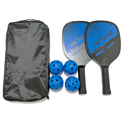 Pickleball Paddle Racket Set With Portable Carry Bag Wooden Racquet for For Adults Child