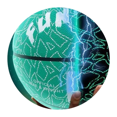 Basketball Official Size 7 Light Up Streetball Fluorescent Bright Basketball Ball for Night Game