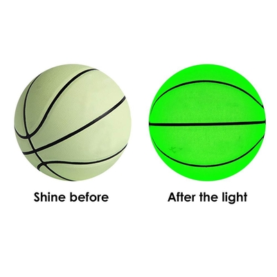 Glowing Reflective Basketball Size Number 7 Luminous Leather Basketball Glow In The Dark