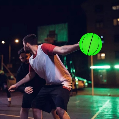Glowing Reflective Basketball Size Number 7 Luminous Leather Basketball Glow In The Dark