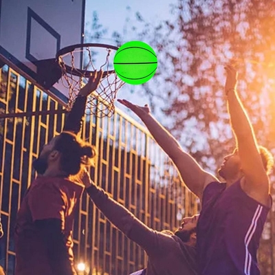 Glowing Reflective Basketball Size Number 7 Luminous Leather Basketball Glow In The Dark