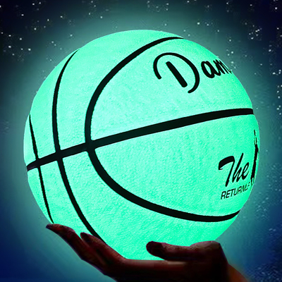 Glowing Reflective Basketball Size Number 7 Luminous Leather Basketball Glow In The Dark