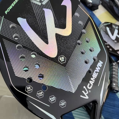 3K Full Carbon Fiber Beach Tennis Racket Sand Grit Surface Tennis Padel with Carry Bag