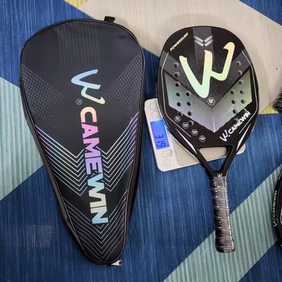 3K Full Carbon Fiber Beach Tennis Racket Sand Grit Surface Tennis Padel with Carry Bag