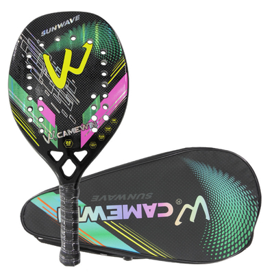3K Carbon Fiber Beach Tennis Racket Rough Grit Surface Tennis Padel with Carrybag