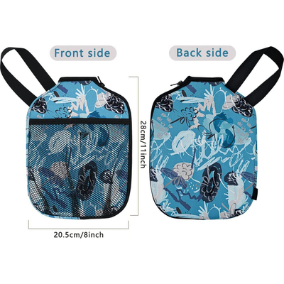 Neoprene Colored Pickleball Racket Protective Sleeve Pickleball Balls Holder Organizer