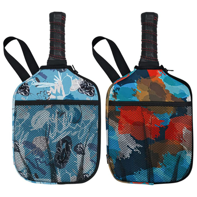 Neoprene Colored Pickleball Racket Protective Sleeve Pickleball Balls Holder Organizer