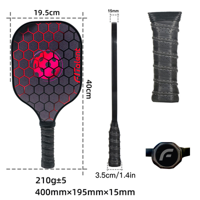 Pickleball Paddle and Ball Set Carbon Fiber Plastic Honeycomb Core Pickleball Rackets