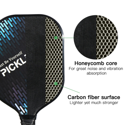 Pickleball Paddle and Ball Set Carbon Fiber Plastic Honeycomb Core Pickleball Rackets