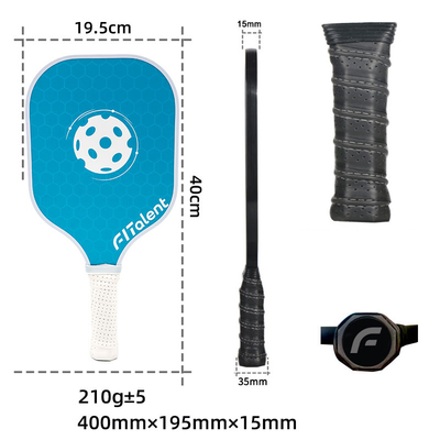 Pickleball Paddle and Ball Set Carbon Fiber Plastic Honeycomb Core Pickleball Rackets