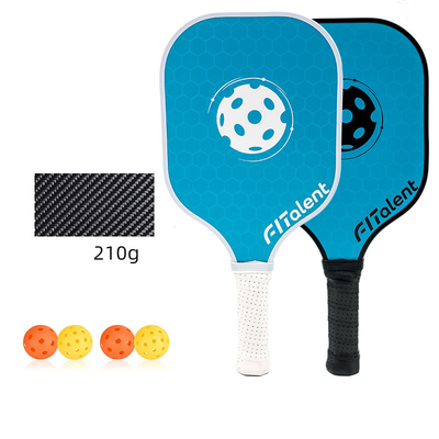 Pickleball Paddle and Ball Set Carbon Fiber Plastic Honeycomb Core Pickleball Rackets