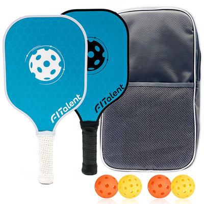 Pickleball Paddle and Ball Set Carbon Fiber Plastic Honeycomb Core Pickleball Rackets