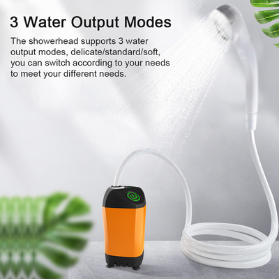 Outdoor Camping Shower Rechargeable Battery Powered Handheld Electric Pump Camping Bath Kit