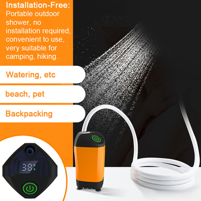 Outdoor Camping Shower Rechargeable Battery Powered Handheld Electric Pump Camping Bath Kit
