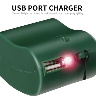 USB Phone Emergency Charger 5.0V Hand Crank Power Dynamo For Outdoor Mobile Phone