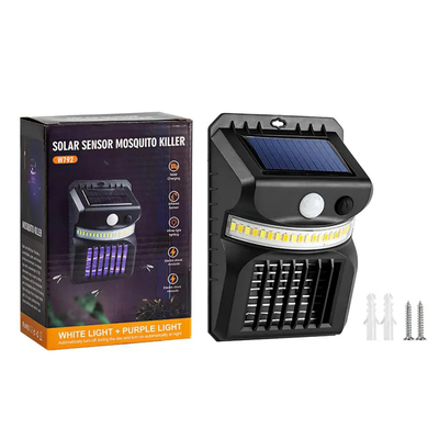 Human Motion Sensor Outdoor Led Solar Mosquito Killing Lamp UV Electric Shock Mosquito Killer Light