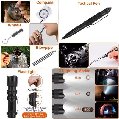125pcs Survival Kits Emergency Survival Gear Tactical First Aid Kit for Outdoor Adventure Camping Hiking