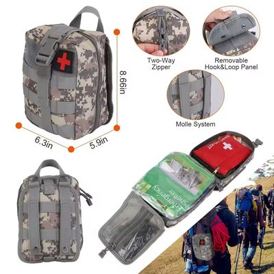 125pcs Survival Kits Emergency Survival Gear Tactical First Aid Kit for Outdoor Adventure Camping Hiking