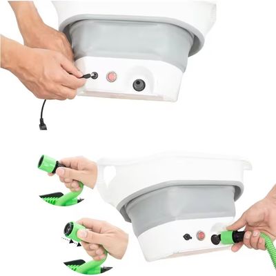 Portable 3-Gallon Collapsible Bucket with Electric Pump for Outdoor Camping Showers