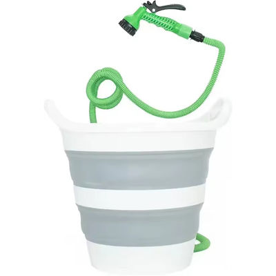 Portable 3-Gallon Collapsible Bucket with Electric Pump for Outdoor Camping Showers