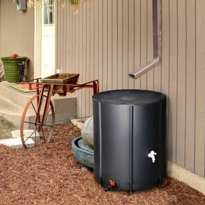 200L Rainwater Collection Container Rain Water Storage Tank Garden Irrigation Water Bucket Collapsible Rain Barrel