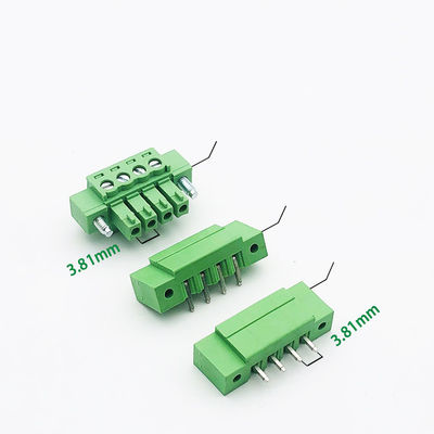 3.81mm Pitch PCB Screw Terminal Blocks Plug + Right Angle Pin Header with Flange