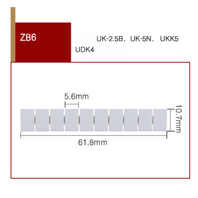 ZB6 UK2.5B UK5N Din Rail Terminal Blocks Blank Maker Strips