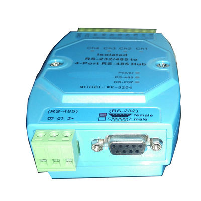 RS-232 / RS-485  to RS485 4 Port Connector Hub Isolated Lightning Protection
