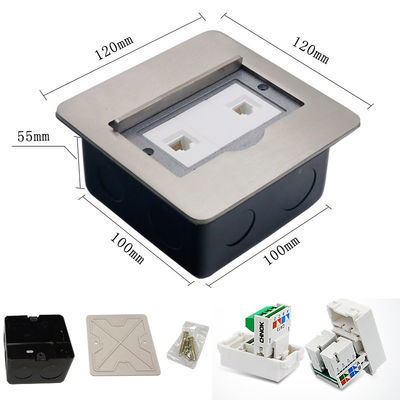 Open Type Floor Sockets Multimedia Modulars Combination Stainless Steel Ground Outlet Box Waterproof