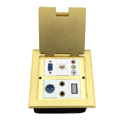 VGA  Audio HDMI Multimedia Combination  Brass Floor Ground Sockets Outlet Box Waterproof
