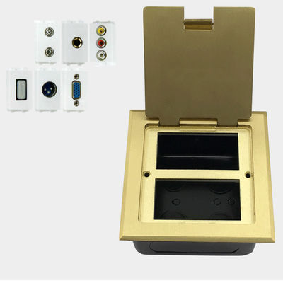 VGA  Audio HDMI Multimedia Combination  Brass Floor Ground Sockets Outlet Box Waterproof