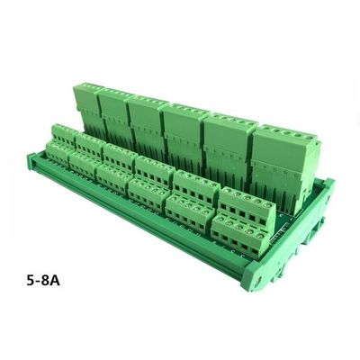 60 ways Terminal Blocks Connection Wiring Plate Distribution Board Din Rail Mount