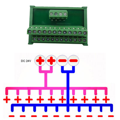 1 in 12 out Power Wiring Distribution Splitter Source Divider Terminal Blocks Breakout Board