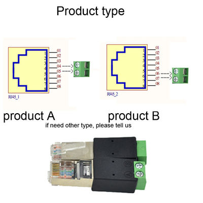 RJ45 Network Male 8P8C to RS485 Screw Terminal Block Adapter