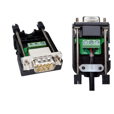 DB9 D Sub 9 Pin RS232 Serial Port Connectors to 3-pin Terminal Blocks Adapter