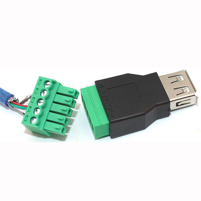 USB Male or Female Jack  to 5 Pin Screw Terminal Blocks Connector Adapter