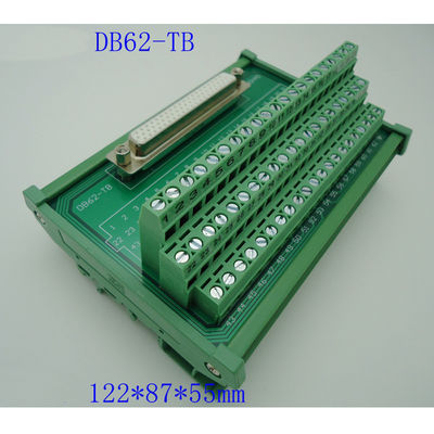 DB62 D Sub 62 Pin Female Socket D Sub Terminal Block Breakout Board Adapter Connector DIN Rail