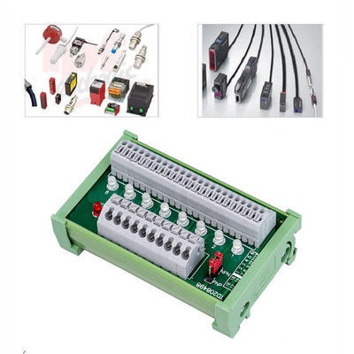 8 Channel Sensor Singal Wiring Distribution Breakout Board Terminal Blocks DIN Rail Mount