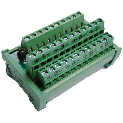 PLC Sensor Signal Input Distribution Terminal Blocks Breakout Board 8 Arrays