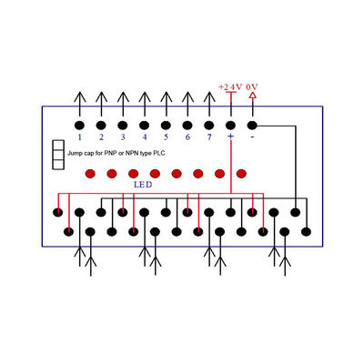 PLC Sensor Signal Input Distribution Terminal Blocks Breakout Board 8 Arrays