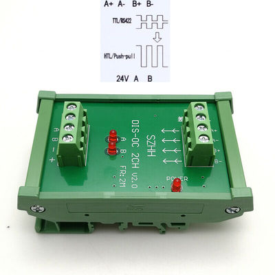 Converter 5V Differential TTL Singal into Collector 24V HTL Signal 2 Ways Support PLC NPN and PNP