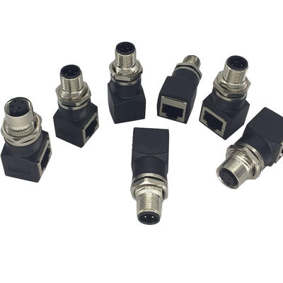 Ethernet RJ45 Plug To M12  4 Core Male or Female Connector Adapter