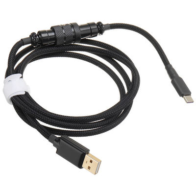 Mechanical Keyboard Cable Heavy Duty Aviation Connector Coupling 1.5M USB Type C Port