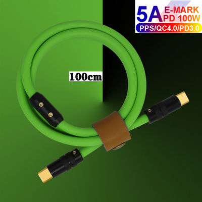 0.236 Inch Outer Diameter USB 3.1 Type C Charge Cable PD 100W Charging for Cell Phones Laptops Tablets
